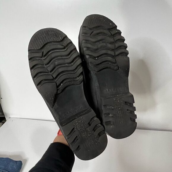 Sperry Black Quilted Rubber Boots Lace Up Waterproof - Picture 10 of 10